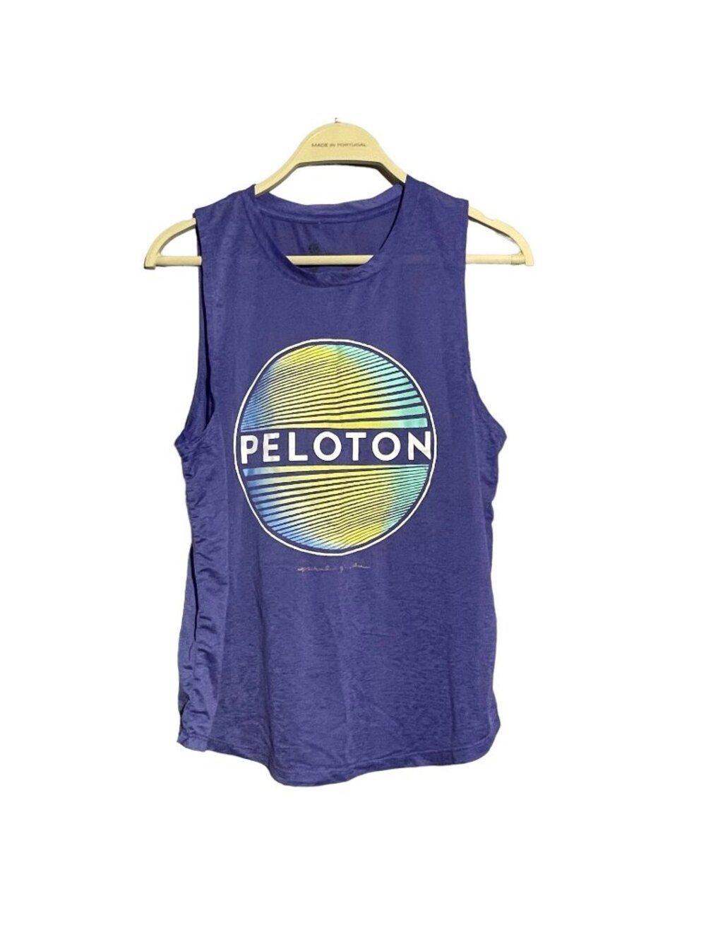 Peloton Tank Top Women Size M Sleeveless Workout Muscle Logo Casual Sporty Relax